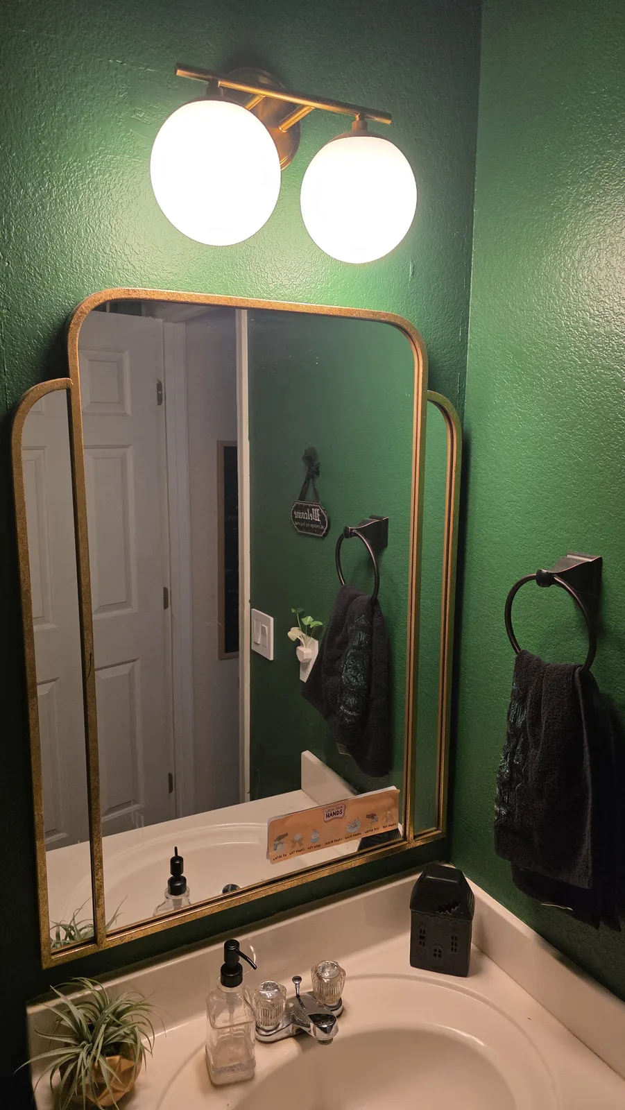 Bathroom light fixture replacements: two-light globe fixture