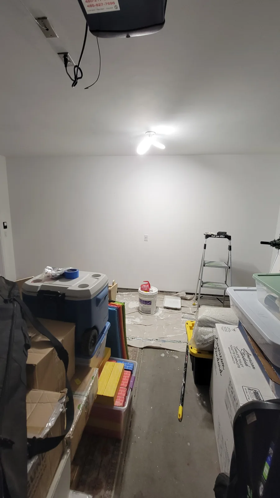 Garage shelving & workbench: starting space