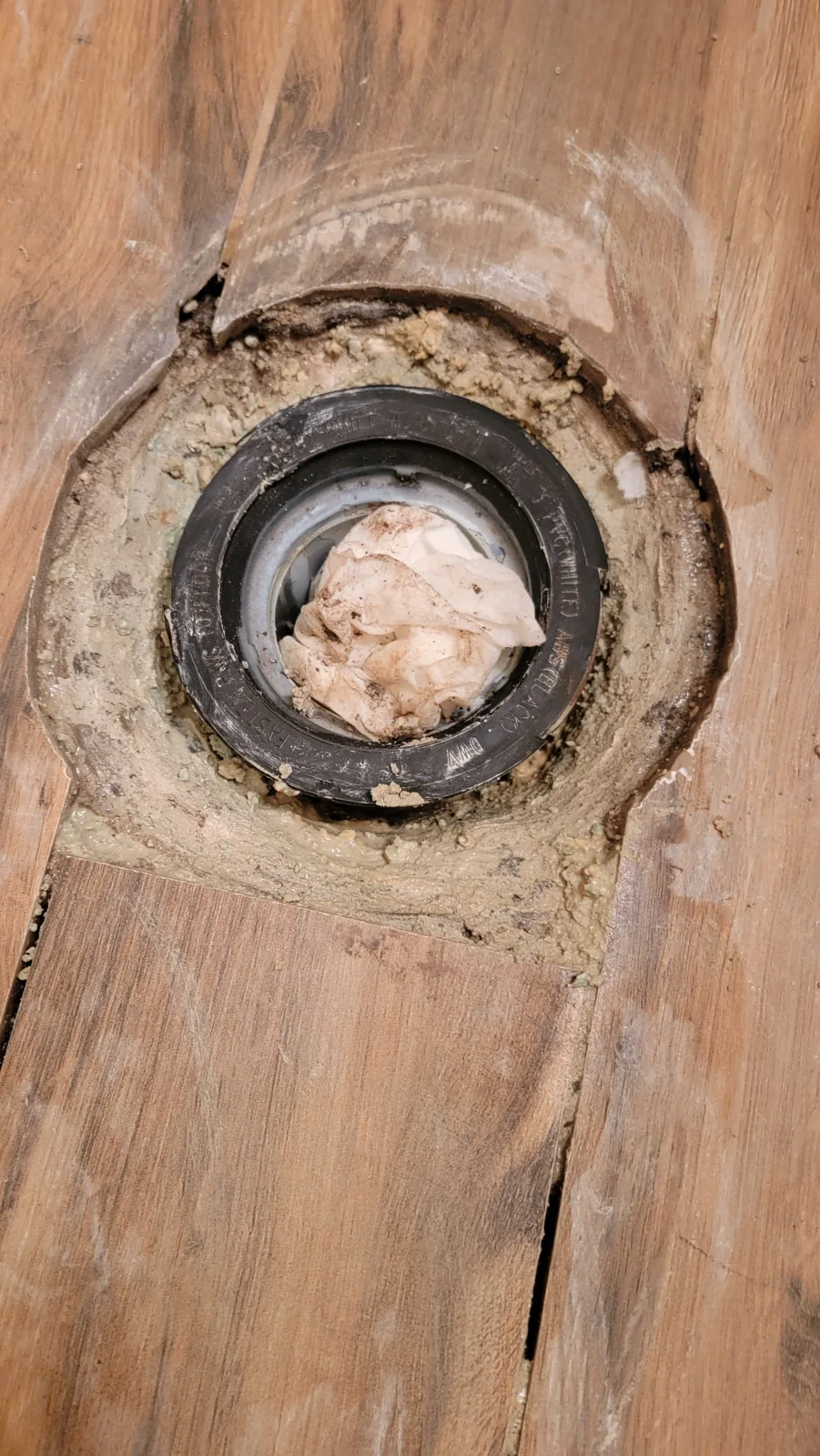 Toilet replacement & flange repair: existing floor connection