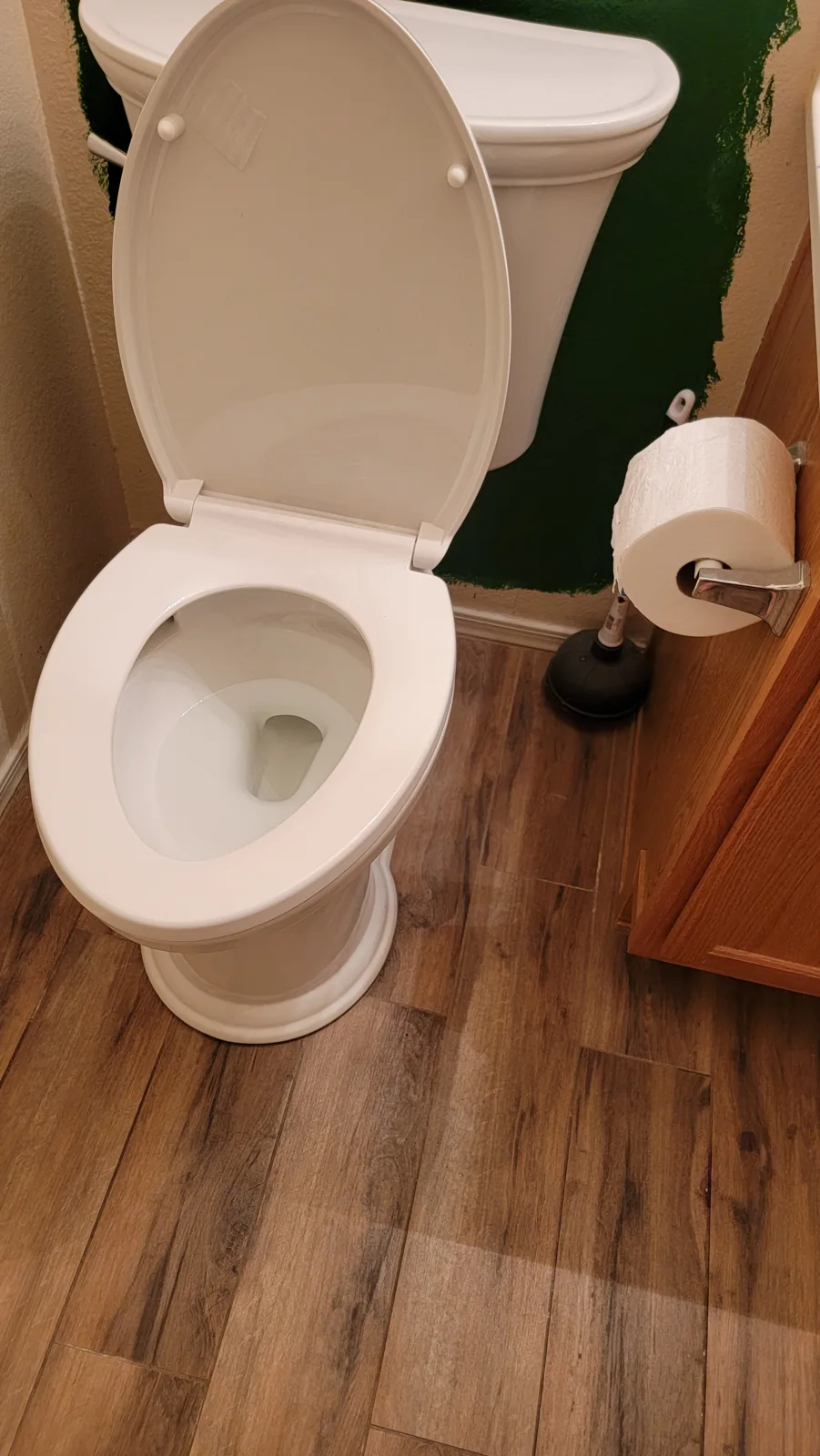 Toilet replacement & flange repair: toilet refitted